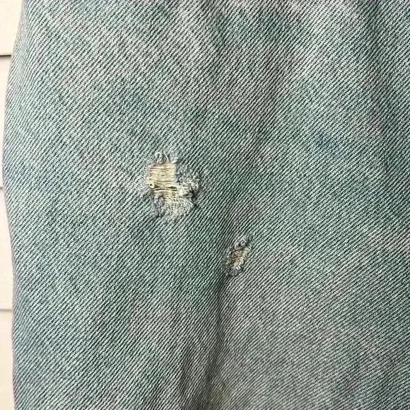 PacSun Distressed Ripped Knee Dad Jeans Size 27 Light Wash - Picture 4 of 11